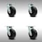 Service Caster 6 Inch Stainless Steel Polyolefin Wheel Swivel Caster Set with Roller Bearings SCC-SS30S620-POR-4 - alternate 1